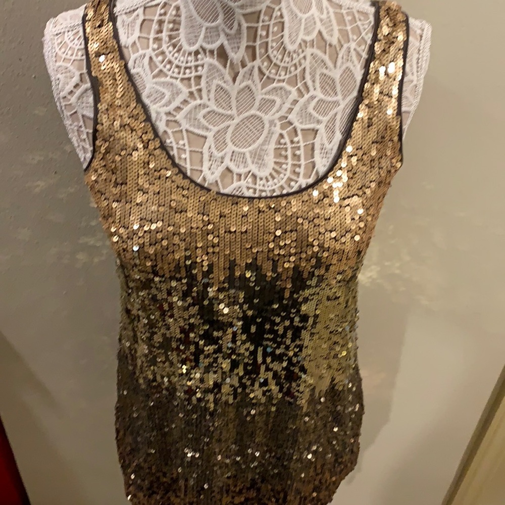 Express sequence gold dress